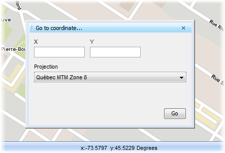 Coordinate input window