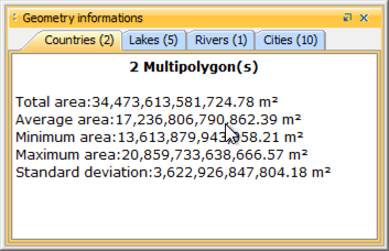 Geometry information on multiple map elements