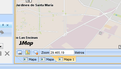 Pestañas de tres mapas apilados
