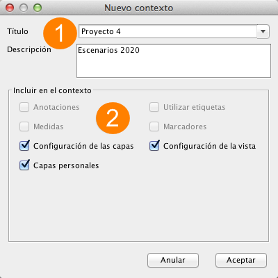 Creación de un nuevo contexto