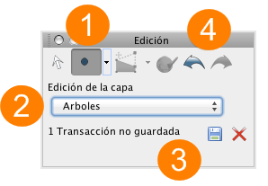 Interfaz gráfica de la extensión Edición