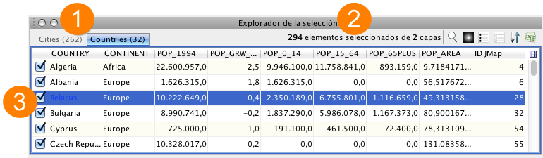 Explorador de la selección