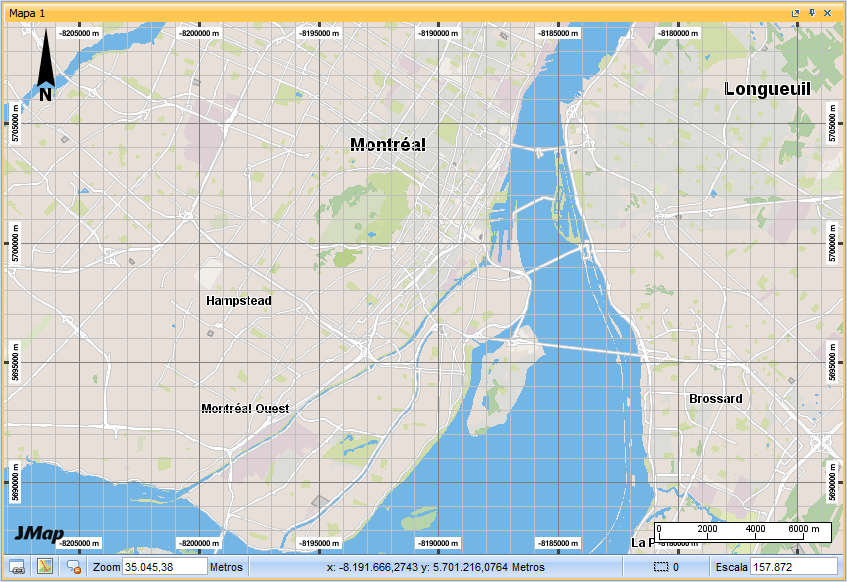 Ejemplo de mapa con cuadrícula