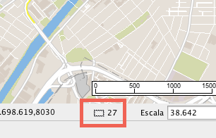 El número de elementos seleccionados se indica siempre en la parte inferior del mapa