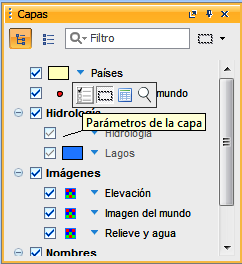 Acceso a los parámetros de las capas