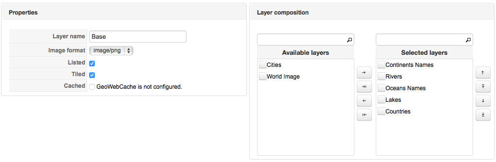 "Base" layer configuration