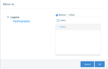 The Move to... option allows you to move a layer towards another group.  