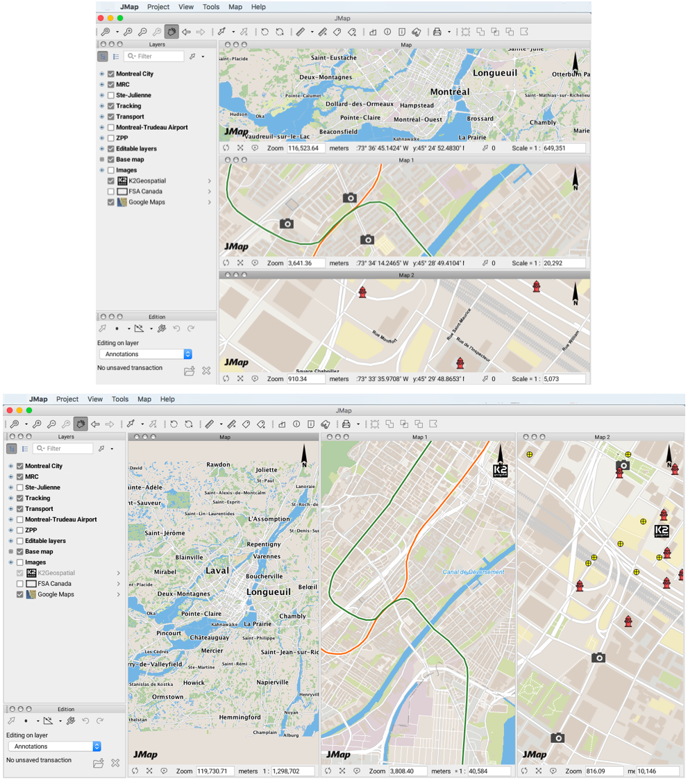 Examples of map configurations