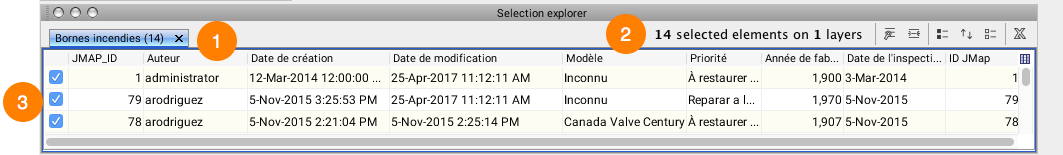 Selection explorer