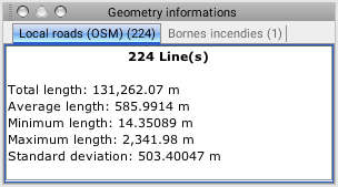 Geometry information on multiple map elements