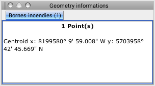 Geometry information on a single map element