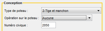 Exemple de numéro civic d'un poteau